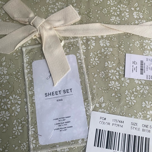 New J.Crew X Liberty London Limited-edition King Sheet Set in Capel Floral NWT - Picture 5 of 9